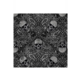 Black Skull Damask